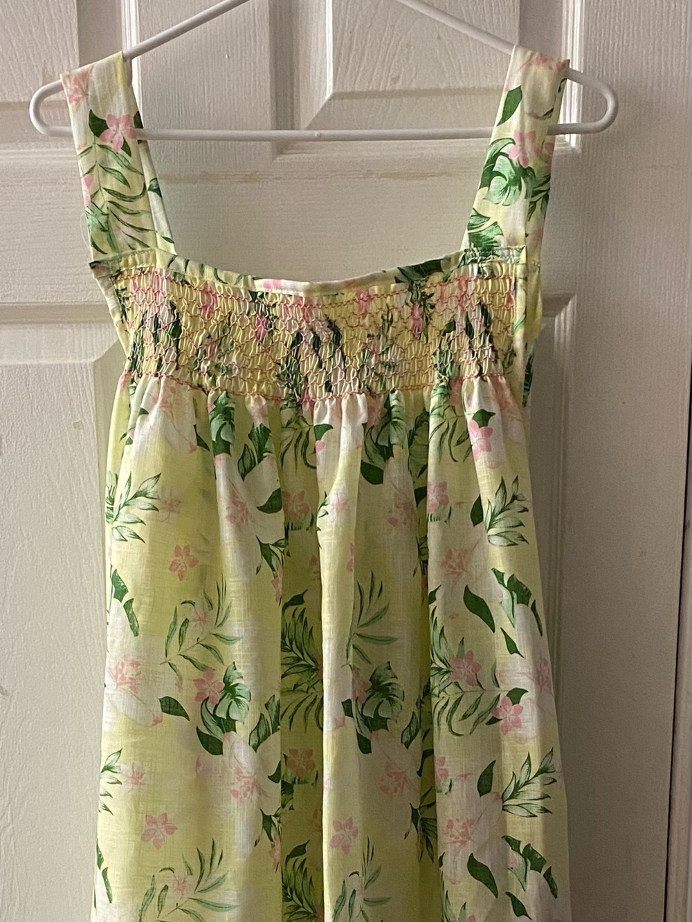 Smocked Cotton/Linen Gown